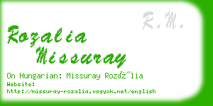 rozalia missuray business card